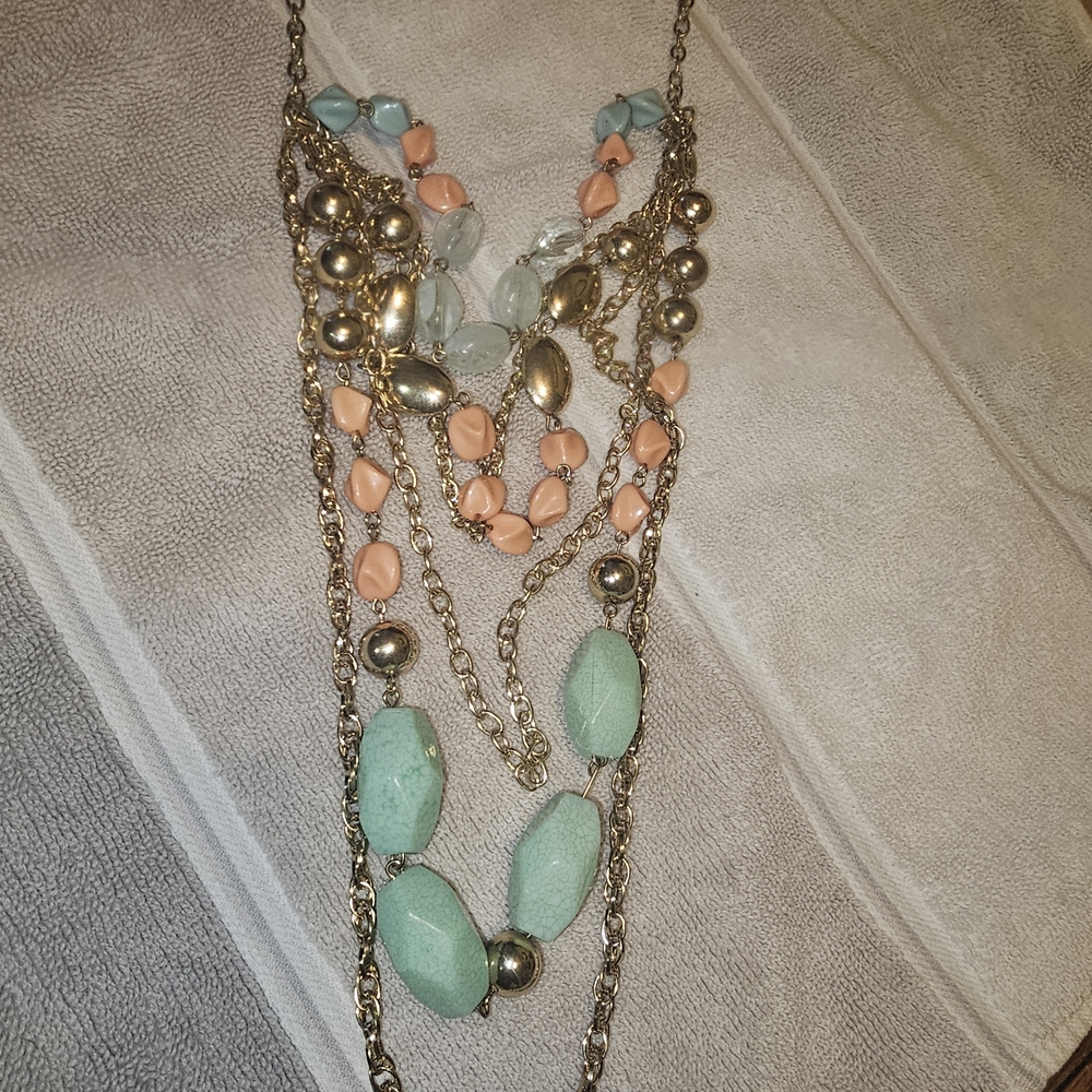 Elegant Multi-Color Statement Necklace
